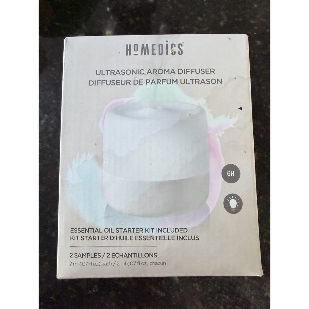 Homedics Ultrasonic Aroma Diffuser with Essential Oil Starter Kit